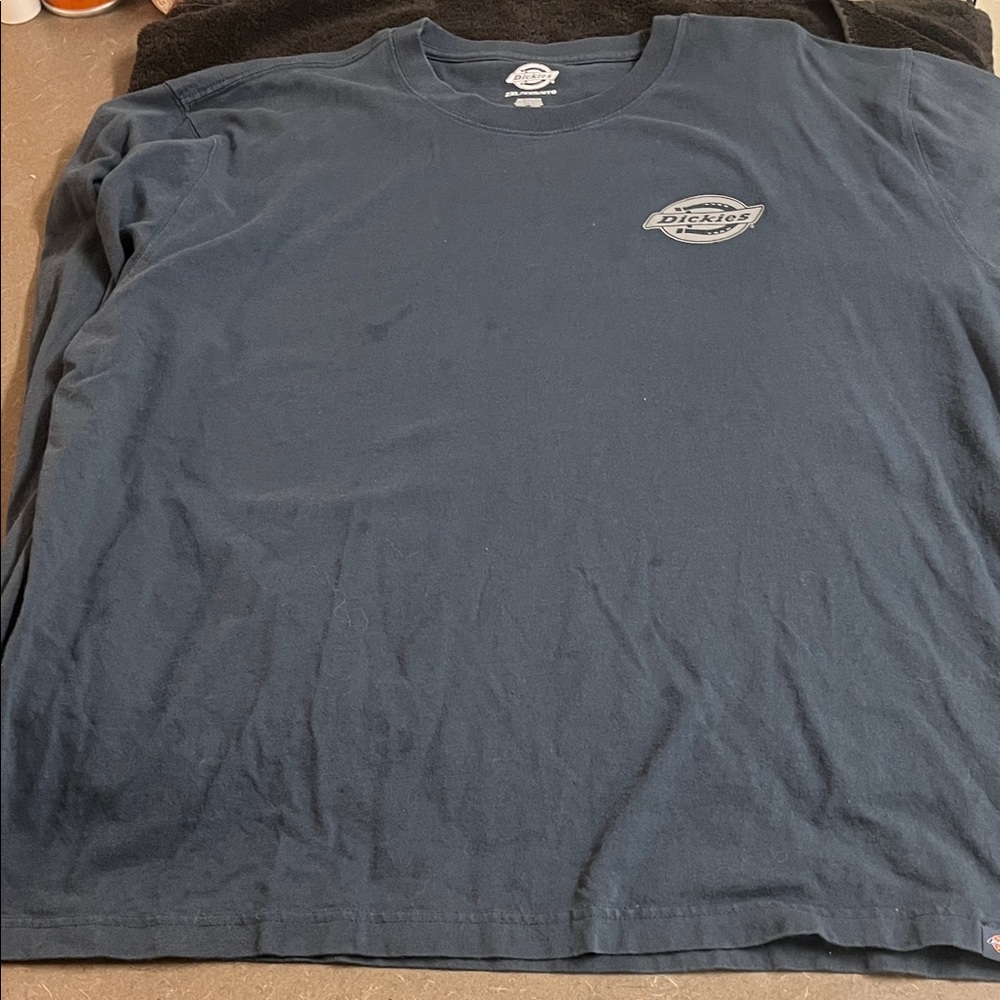 Dickies Men's Long Sleeve Navy Shirt